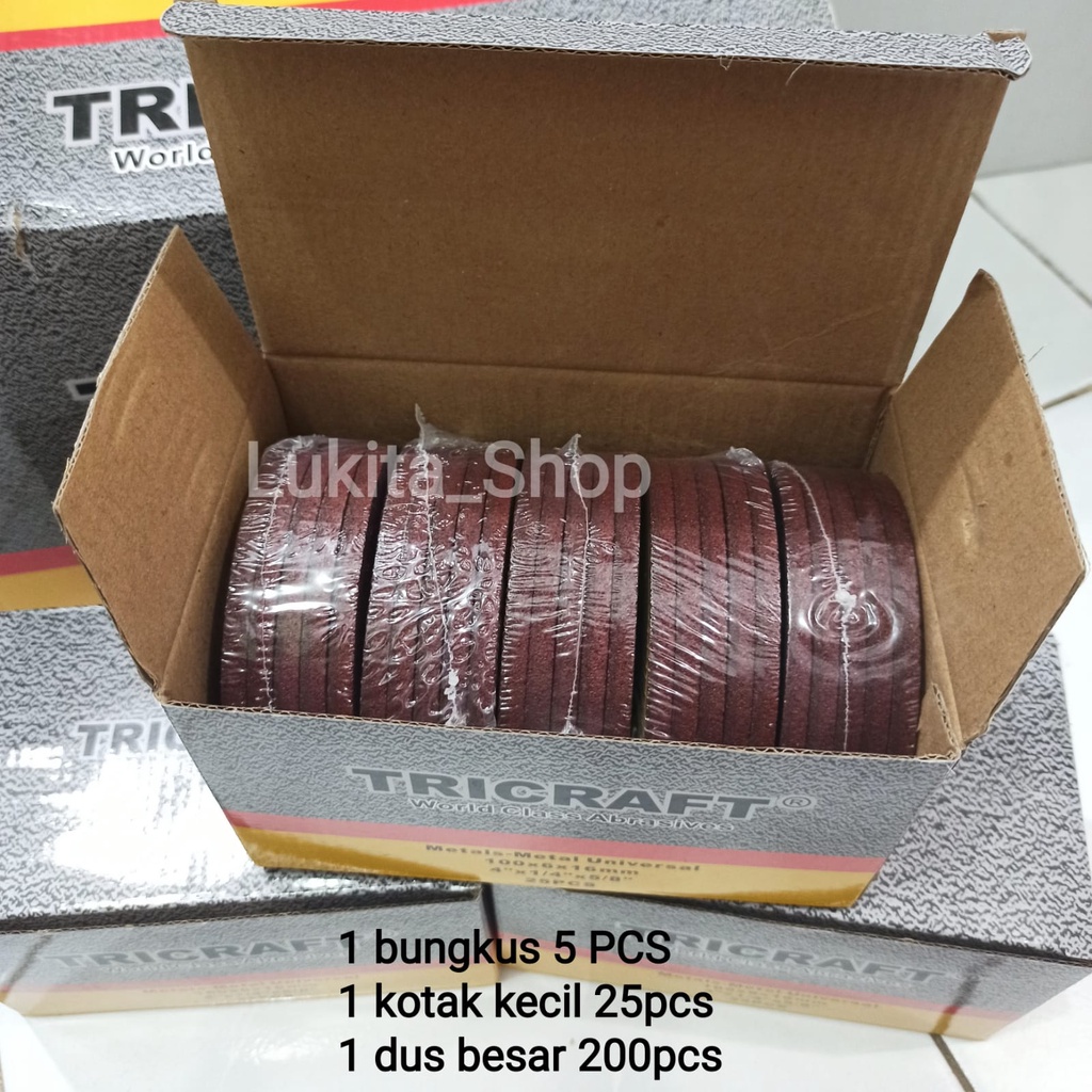 Batu Gerinda Poles Tricraft Grinding Wheel 4&quot;x 6 mm (100x6x16) Batu Gerinda Poles Besi