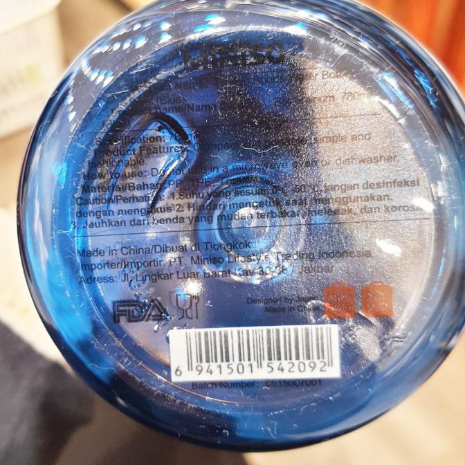 Gaya Original Miniso - Botol Minum Portable Sport Water Bottle - 1 Terlaris