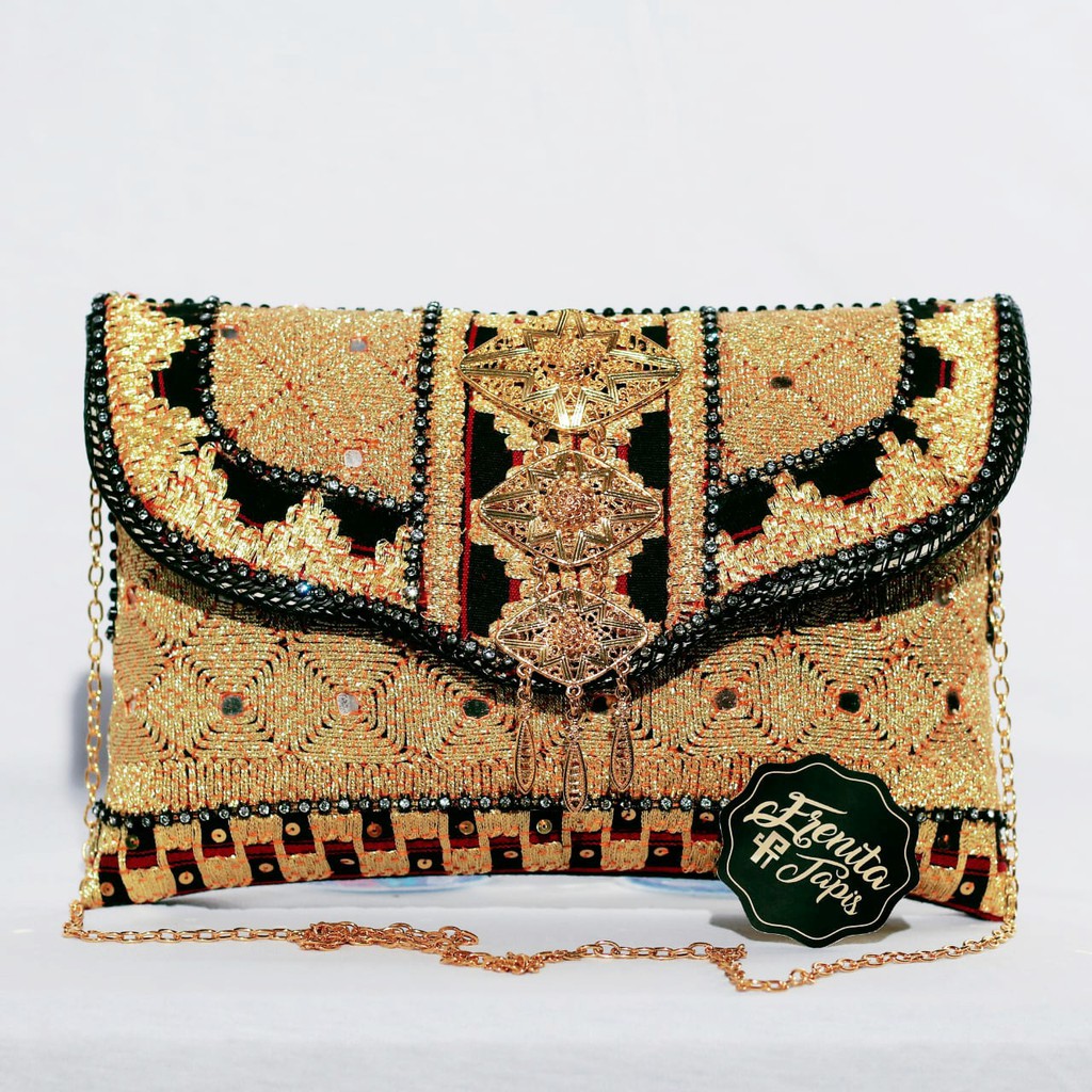 [BISA COD] Clutch Tapis Etnik Lampung