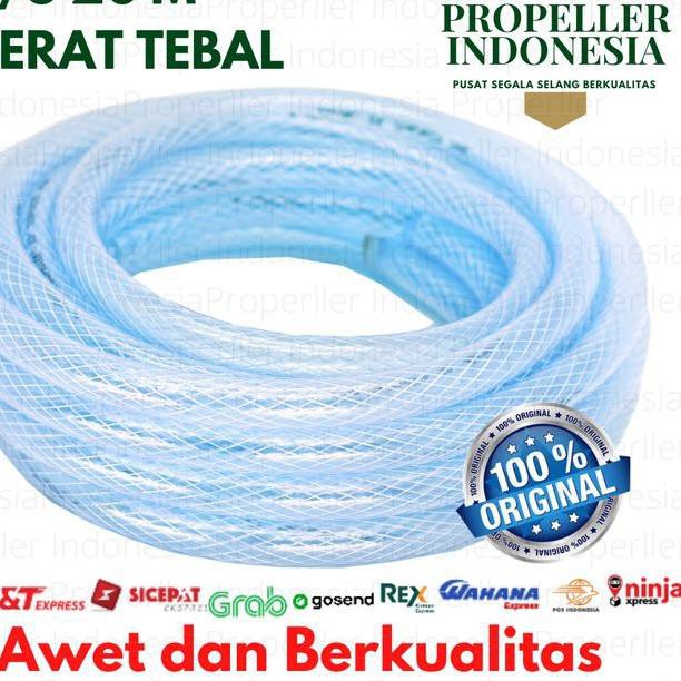 Terlaris  SELANG AIR 5/8 1MM 20METER BENANG BENING/SELANG AIR TAMAN/SELANG SIRAM TANAMAN/SELANG AI