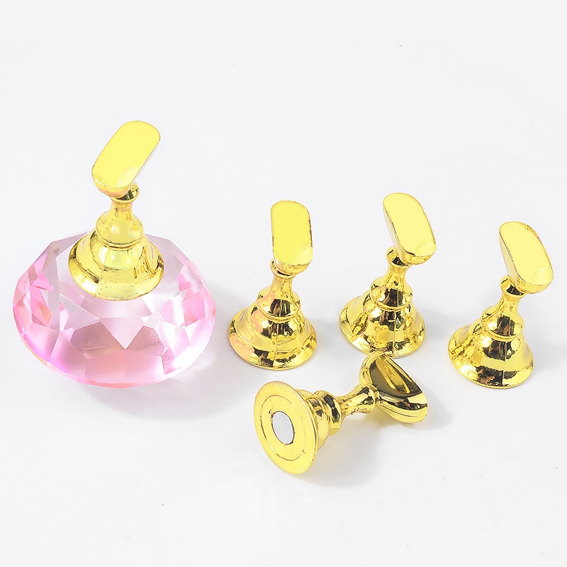 Crystal Magnetic Showcase Fake Nail Holder Kuku Palsu