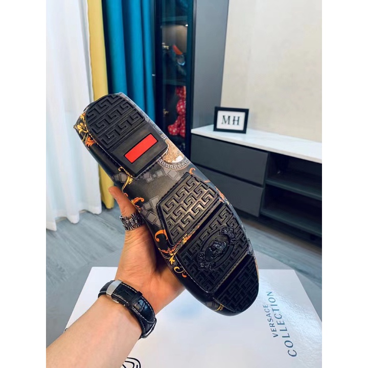 sepatu vrs slip on men shoes mirror top loafer pria tanpa tali