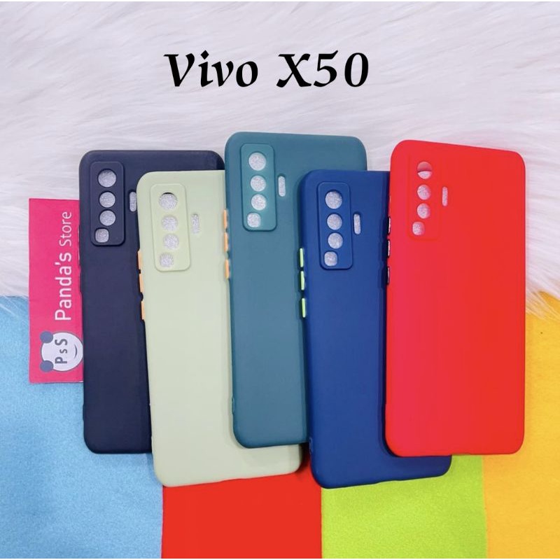 Case Vivo X50 Babycase + Pelindung Kamera, Makaron Full Color (PsS)