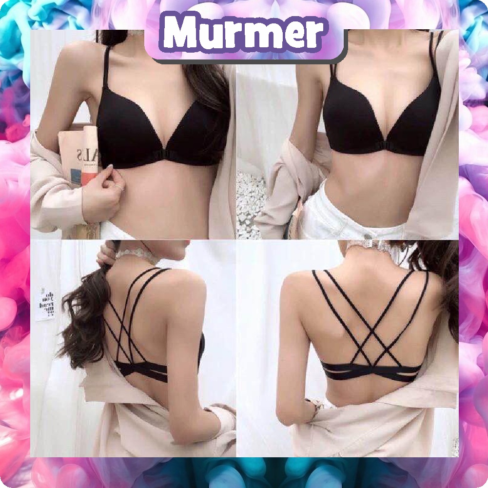 MurmerOfficial B040 Bra Wanita Model One-Piece  Bralette Push Up Bahan Tipis dan Bergaya Sexy Korea