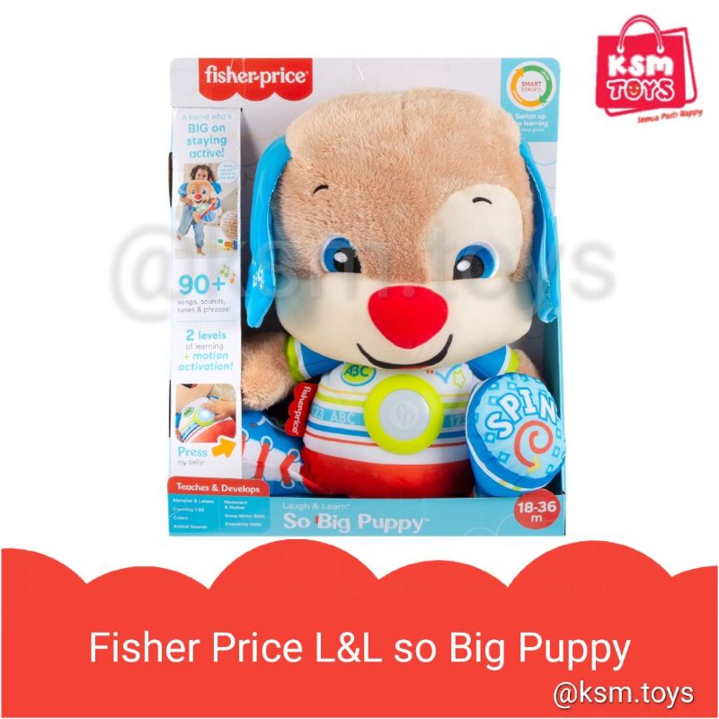 Fisher Price Laugh and Learn so Big Puppy Large Musical Light  Sound boneka plush doll
