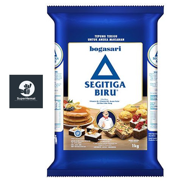 

Bogasari / Sania - Tepung Terigu Serbaguna - Segitiga Kunci Biru / Sania Tepung - 1 kg