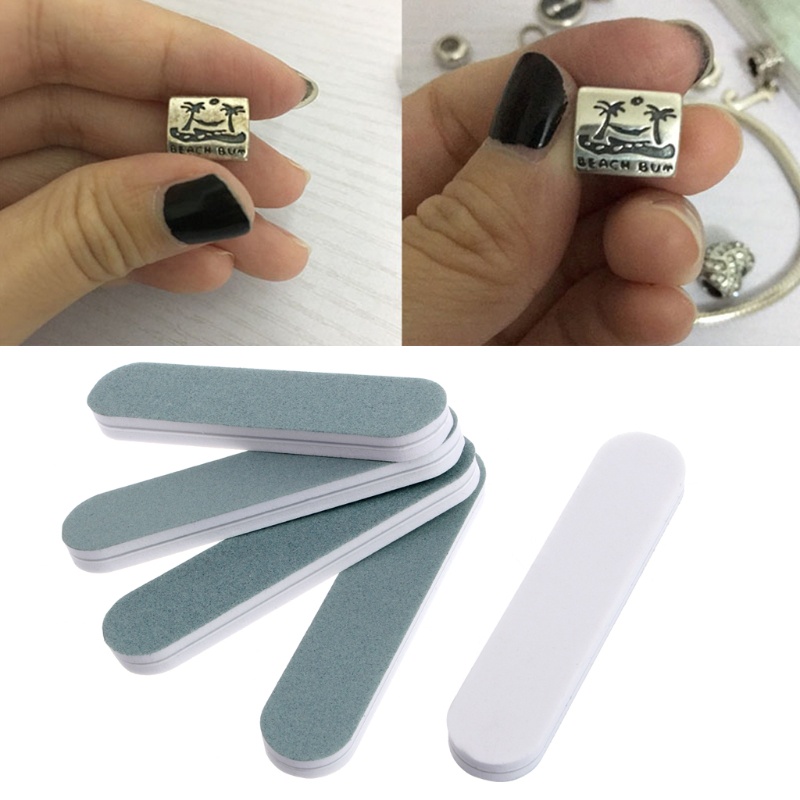 SIY  10Pcs Mini Jewelry Polishing Strip Buffer Nail Art Sanding Files Manicure Tools