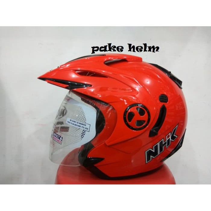 HELM NHK AVIATOR SOLID MERAH FERRARI KERENN