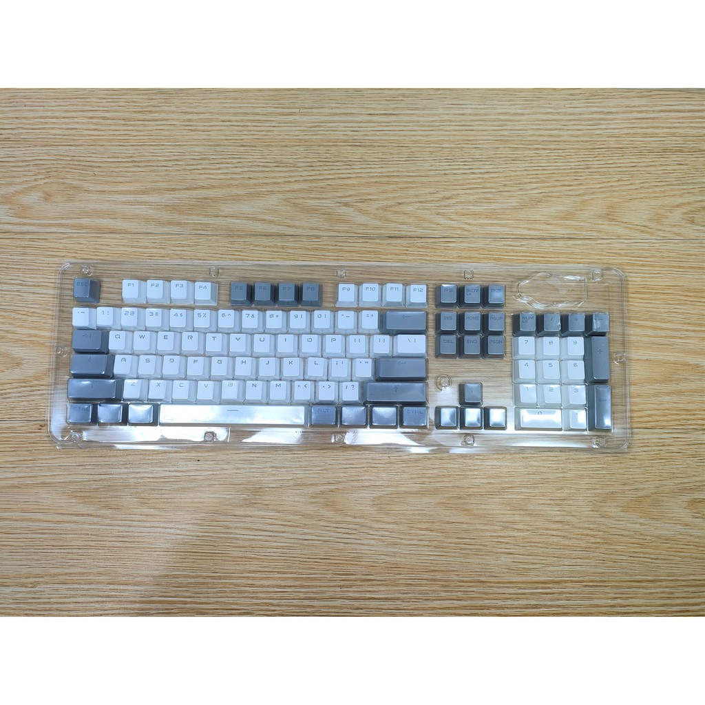 KEYCAPS PBT MIX WARNA Translucent OEM Profile 104 Keys ( Tembus LED )