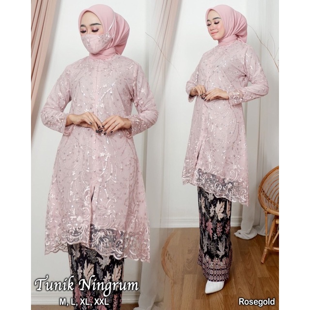 Set tunik ningrum Kebaya busui friendly | Kebaya pesta kondangan pernikahan | Kebaya modern | Kebaya remaja