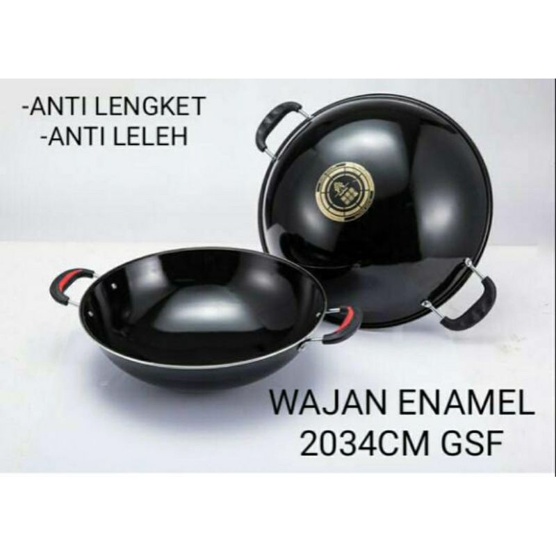 wajan enamel GSF anti lengket anti leleh