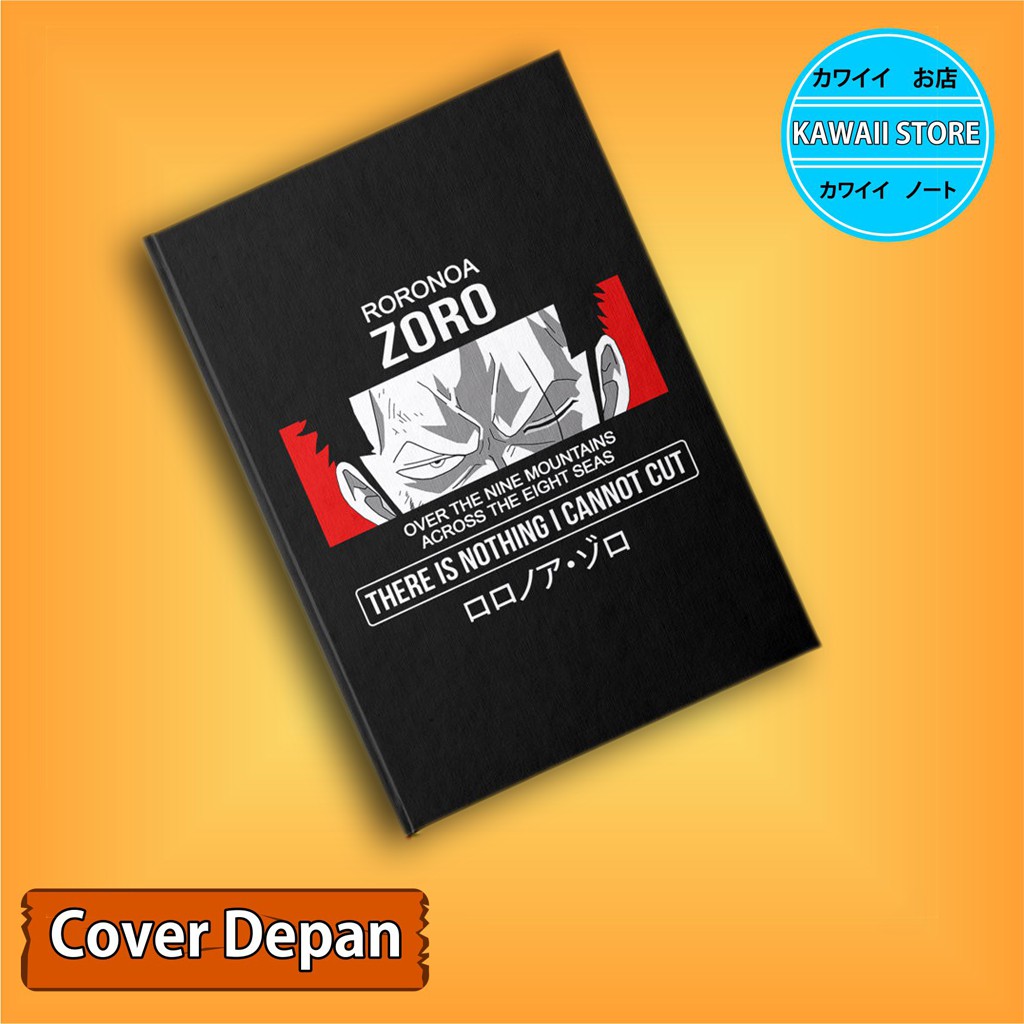 

Notebook / Pocket book Hard Cover Anime One Piece RORONOA ZORO QUOTE uk A5 & A6 / Notes Book