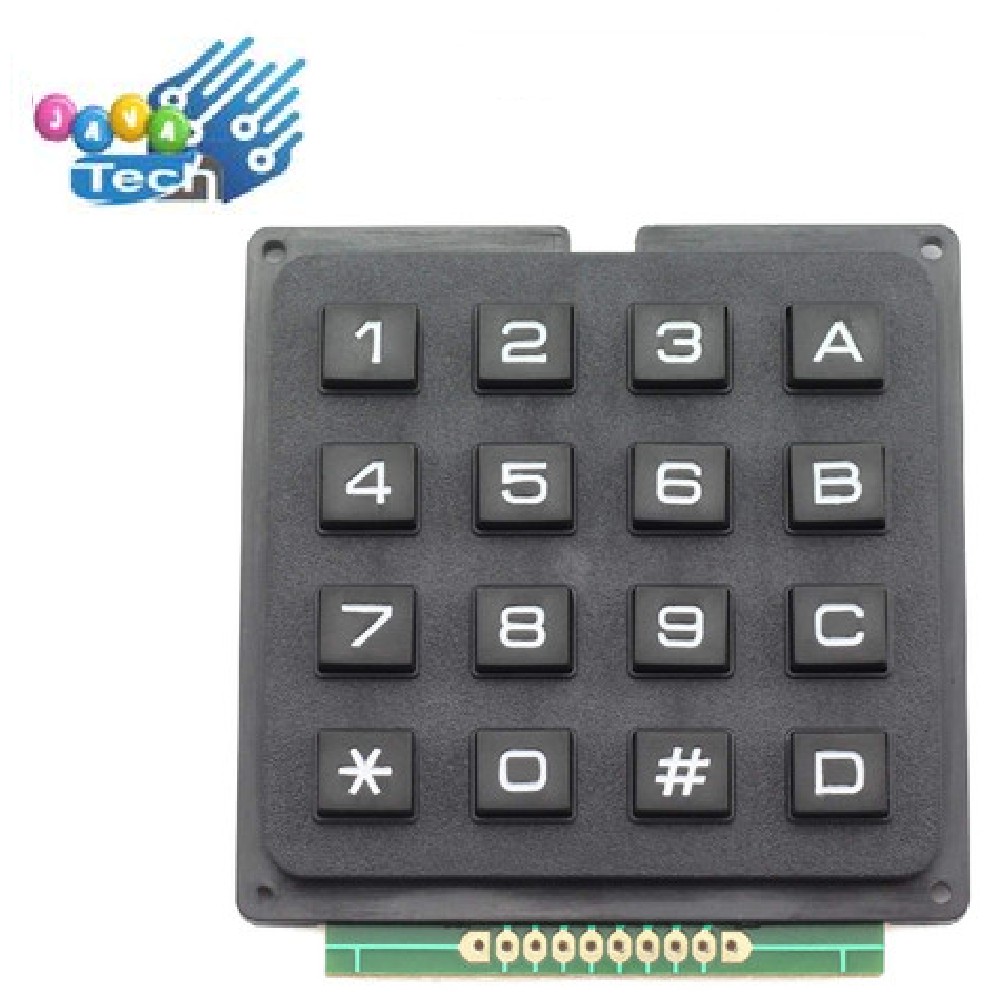 Modul Keypad 4x4 Matrix Array 16 Key Solid Hard Keyboard Hitam