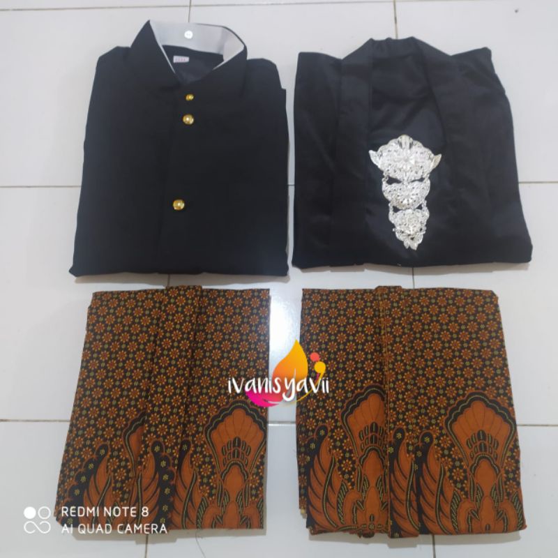 Baju Couple Adat Jawa - Baju Prewed, Motif truntum Garuda / Jogja Polos