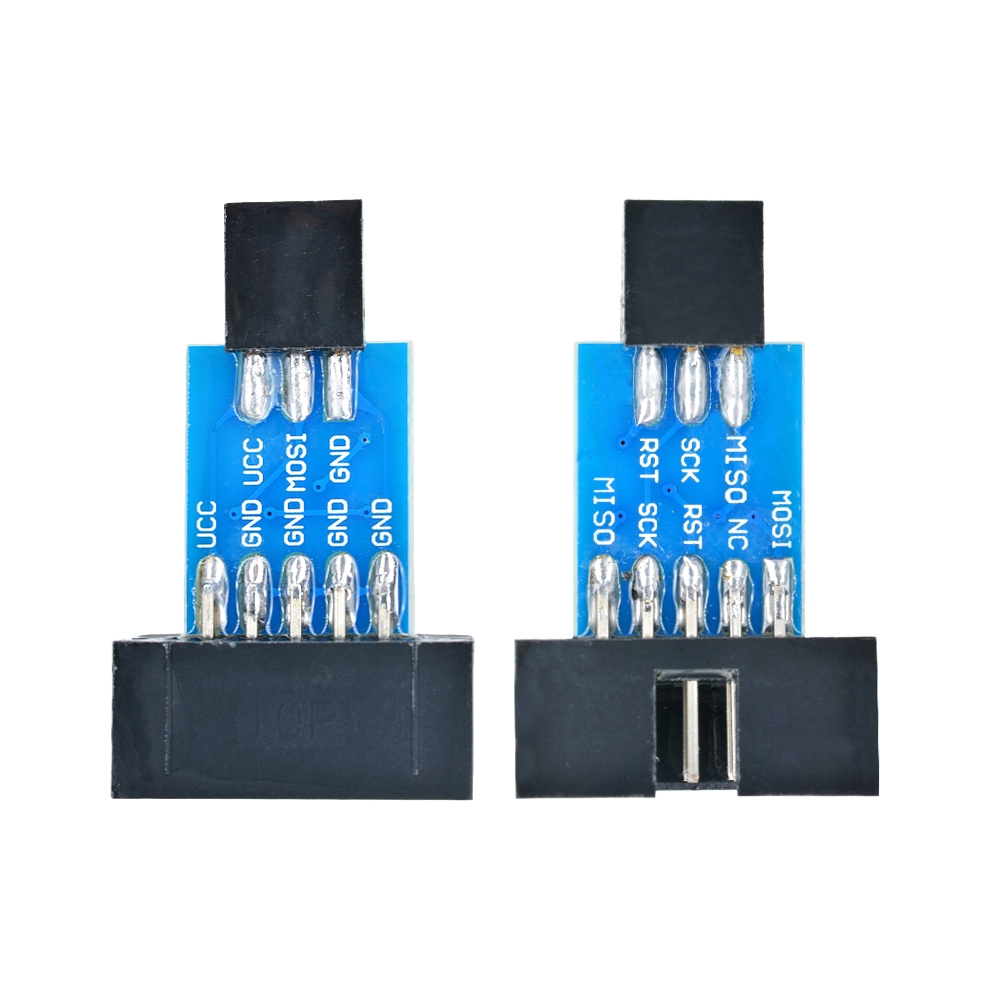 〖Factory Supplier/COD〗Set 2Pcs Papan Adapter 10 Pin Ke Standard 6 Pin untuk ATMEL AVR ISP stksp