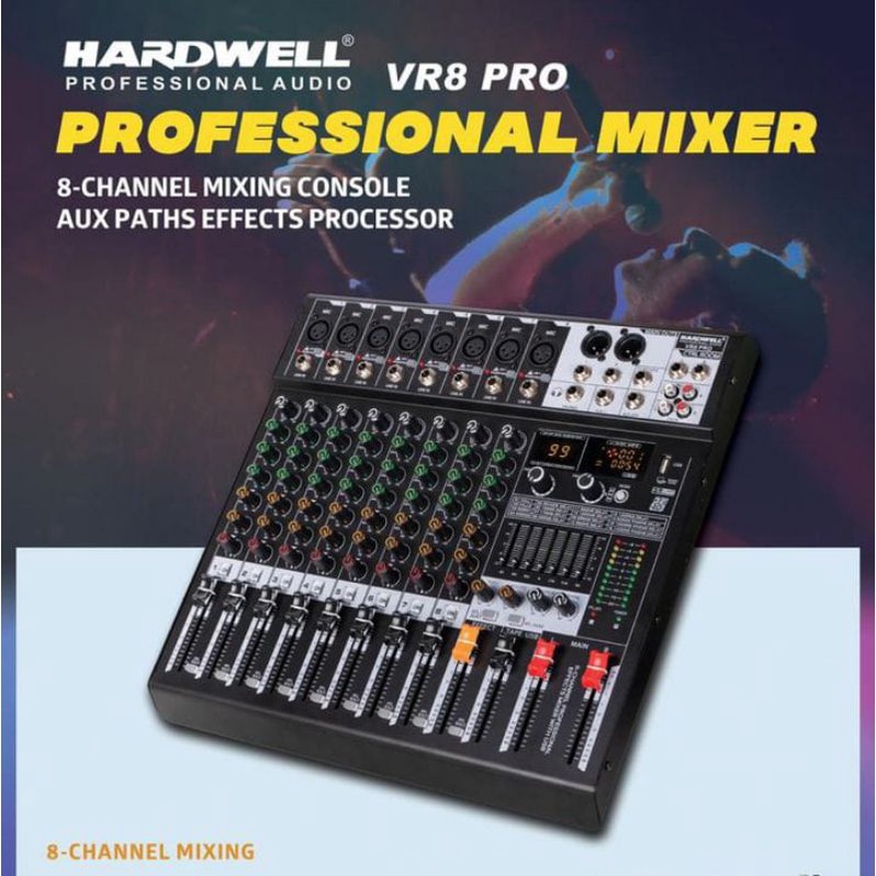 Mixer Audio Hardwell VR8 PRO Original Hardwell VR8PRO - 8 Channel Bluetooth