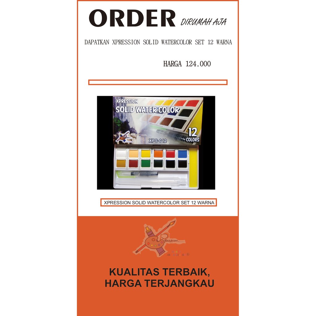 

XPRESSION SOLID WATERCOLOR SET 12 WARNA