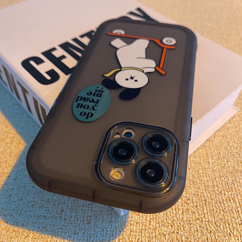 Case Transparan Desain Happy Dog Untuk IPhone 12 13 11 Pro Max X Xs Max Xr