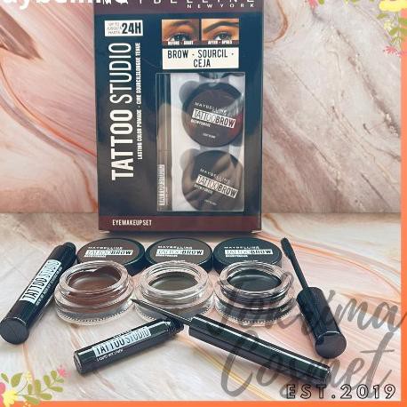 ISTIMEWA>-729  PAKET 3IN1 MAYBELLINE EYELINER + MASCARA + EYEBROW GEL
