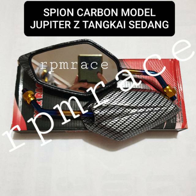 Kaca Spion Carbon Karbon Twotone Model Jupiter Z New Standar Buat Motor Yamaha matic Bebek Moge