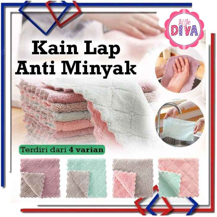 1 pcs KAIN LAP ANTI MINYAK - Kain Lap Pembersih Minyak Bahan Microfiber chn micro fiber