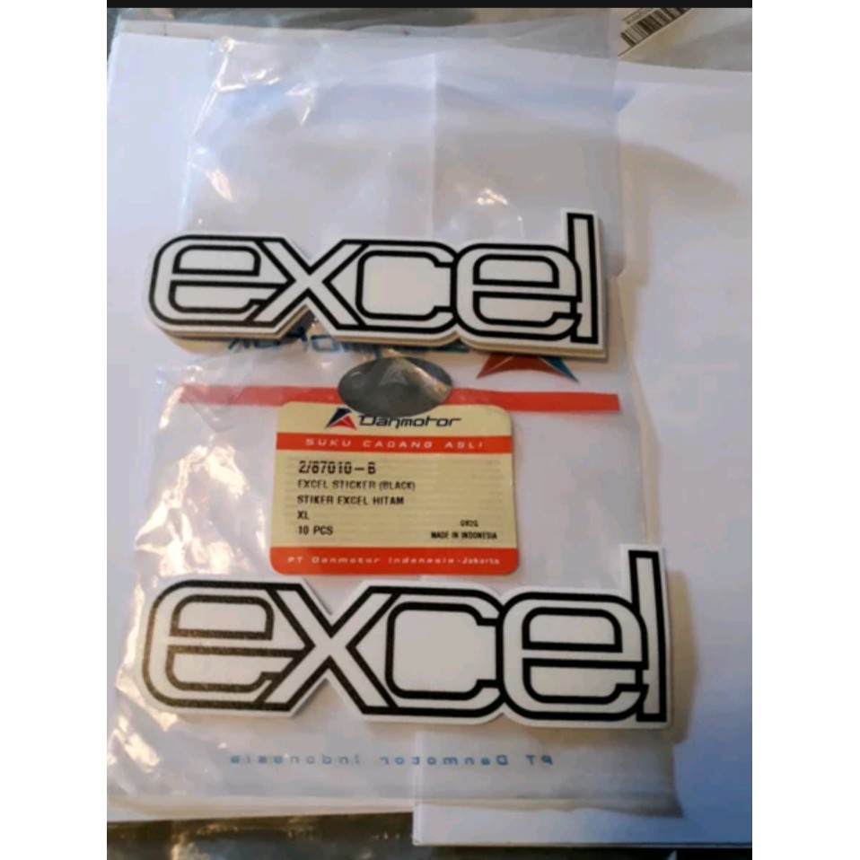 sticker stiker tepong original danmotor vespa excel warna hitam