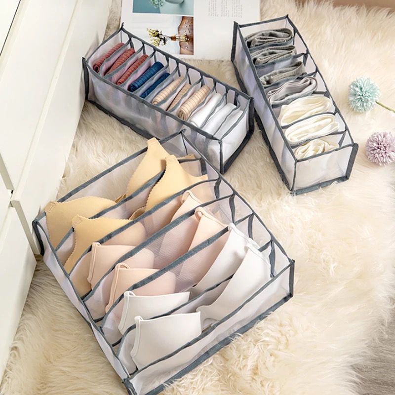 Kotak Penyimpanan Bersekat Tempat Penyimpanan BH Celana Dalam Kaos Kaki Storage Box Celana Dalam Tempat
