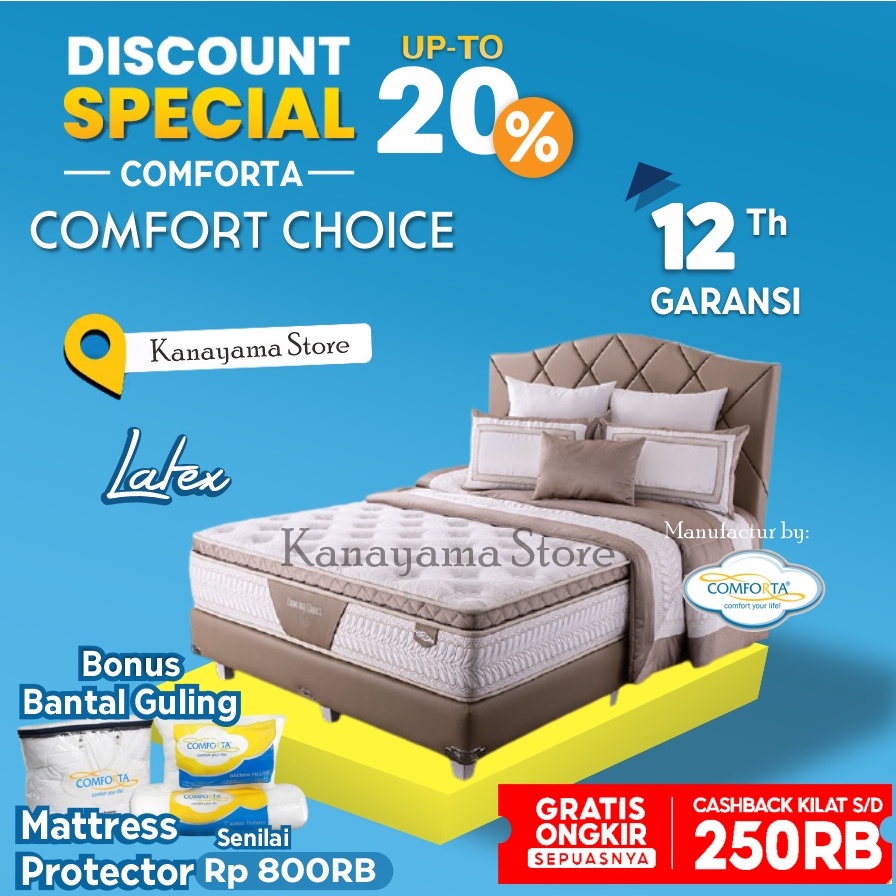Comforta Spring bed Comfort Choice Full Bed Set 160 180 200 100 120 - 100X200