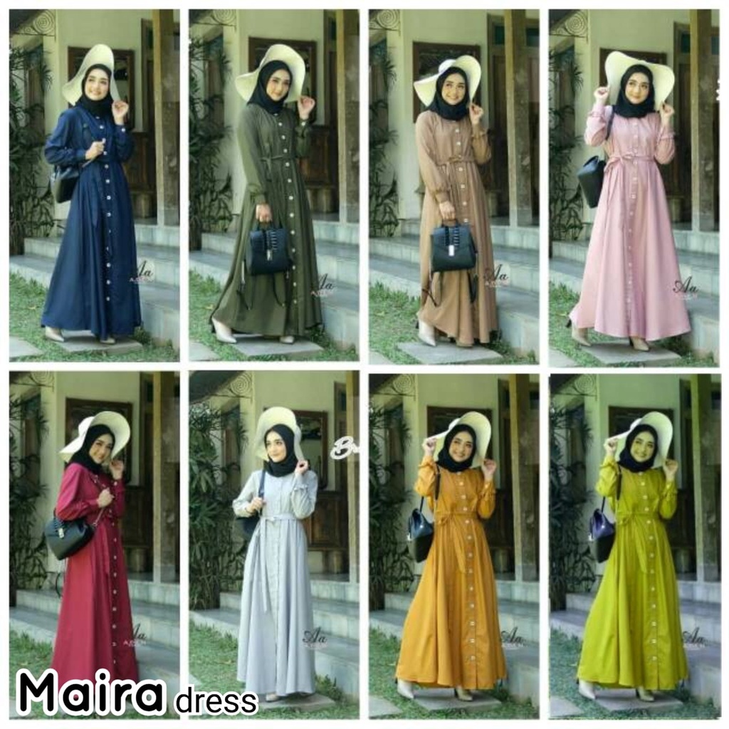 [Fashion Muslim] GAMIS Laras maira zhafira Lady maena Naziva Hana Clara Febrina Claudia maxy dress terlaris