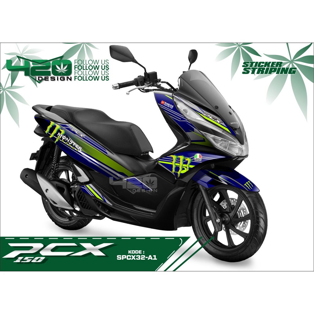 Sticker PCX 150 Motif Custom /List Sticker Body Motor PCX 150 Semifull