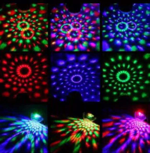 Lampu Disco / Lampu Pesta Full Colour Auto Rotating Party Light 5 Watt