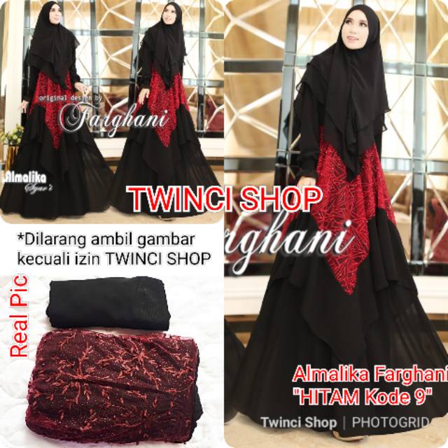 Almalika by Farghani ORI Gamis Syari Premium Pesta