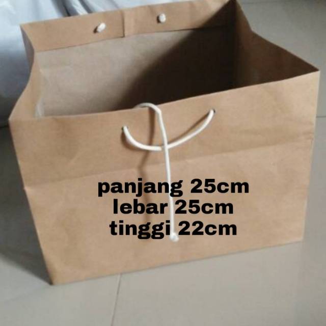 

Paper bag kotak nasi box 25x25