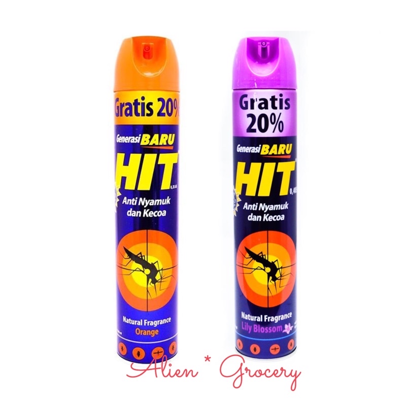 HIT Spray Pembasmi Lalat dan Nyamuk 600ml + 75ml