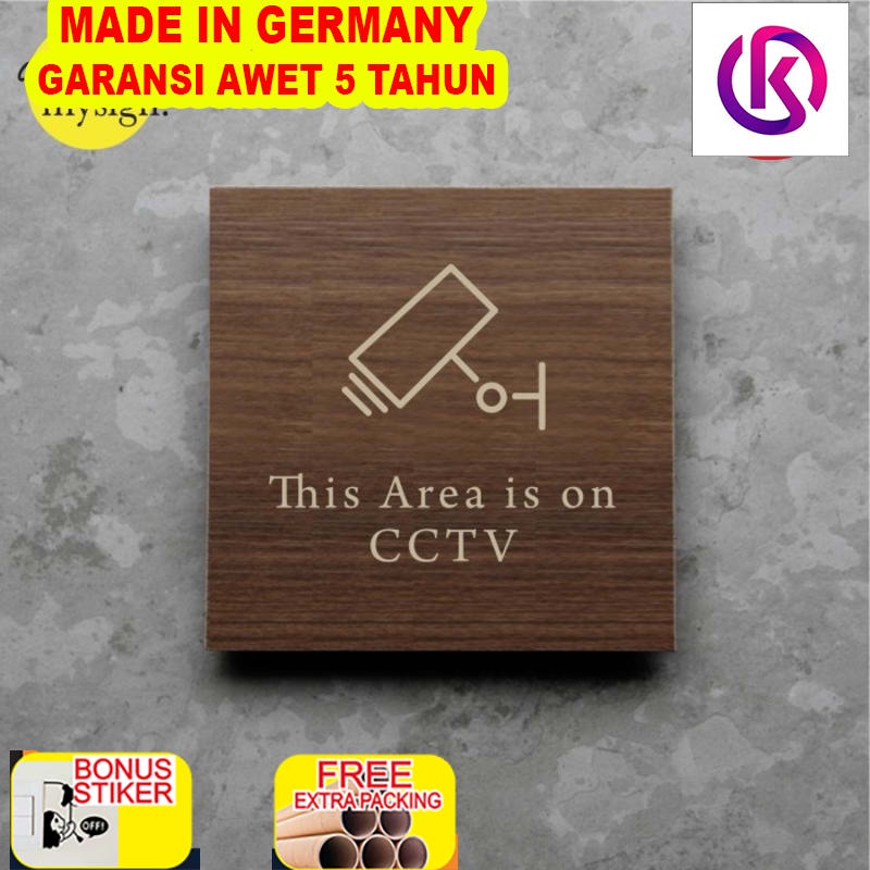 

Promo CCTV Area Sign Board Kayu Print Signage Label Nama Ruang