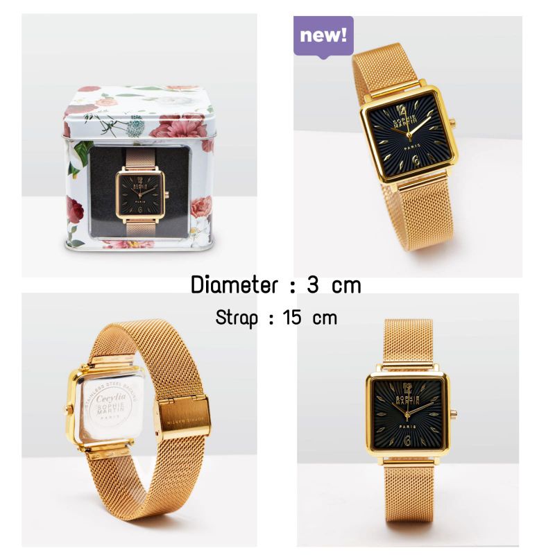 jam tangan  cecylia sophie paris promo