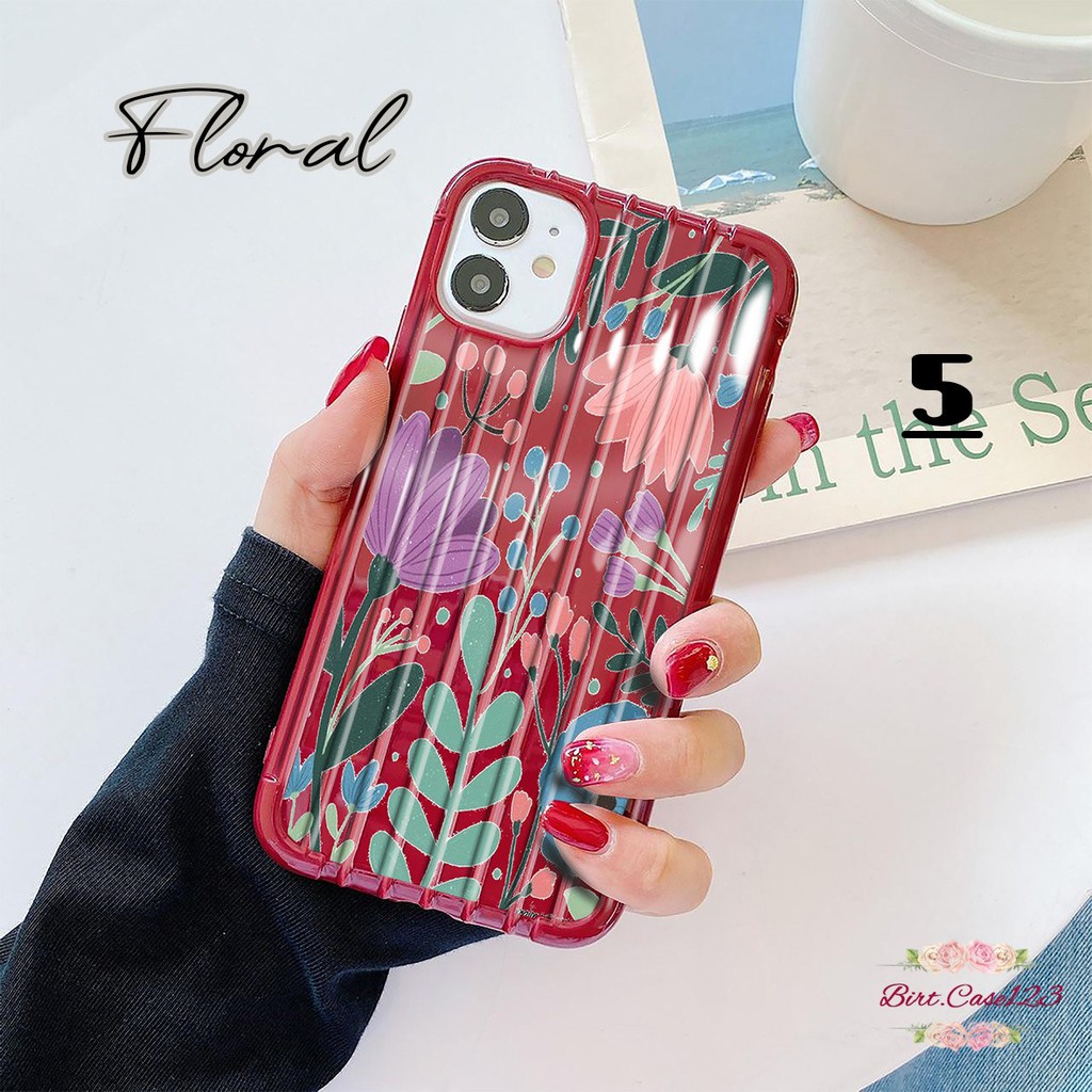 Softcase FLORAL Realme C1 C2 C3 U1 2 2Pro 3 Pro 5 5i 5s Pro 6 Pro X Xt C11 C12 C15 9C NARZO BC3379