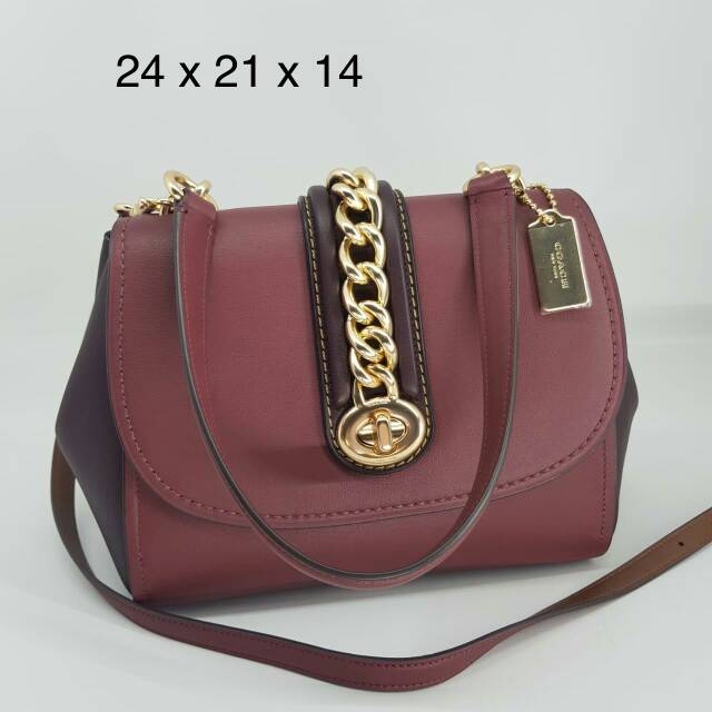 Coach faye chain wine