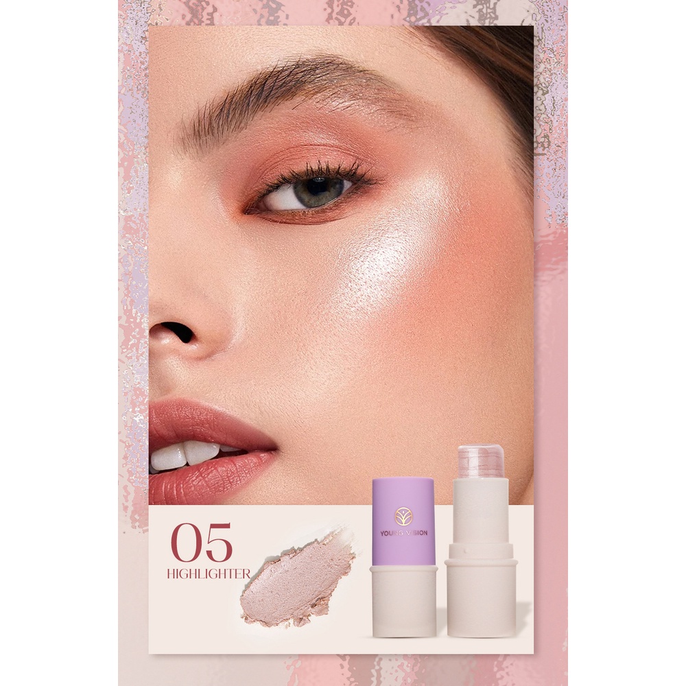 【Baru】YONG VISION Handaiyan Blush Stick Set Matte Cream Blush Stick for Cheeks, Eyes and Lips Trimming highlight Natural Makeup Waterproof Long Lasting