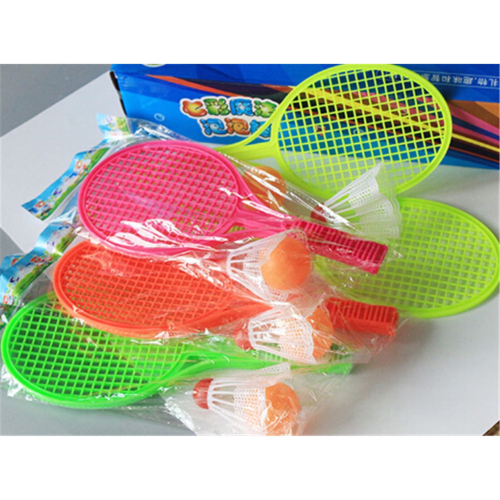 【Theredsunrisesiwy.id】Kids Outdoor Badminton Tennis Set Racket Parent-child Sport Educational Toys