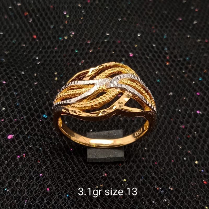 Cincin Emas 17 K - 3.1gr Kadar 750 - 1919