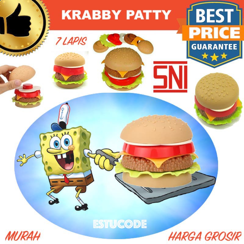 Mainan Krabby Patty Spongebob Edukasi Anak Burger Kraby Patties Grosir Murah