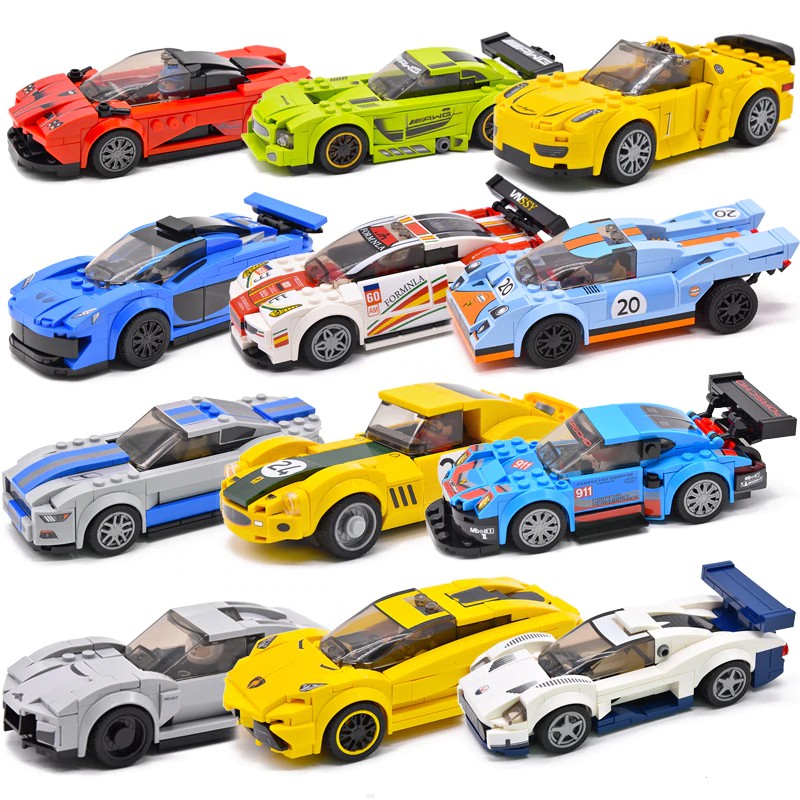 Mainan Lego Technic City Super Racers Speed Champion Supercar Racing Car Police Station Building