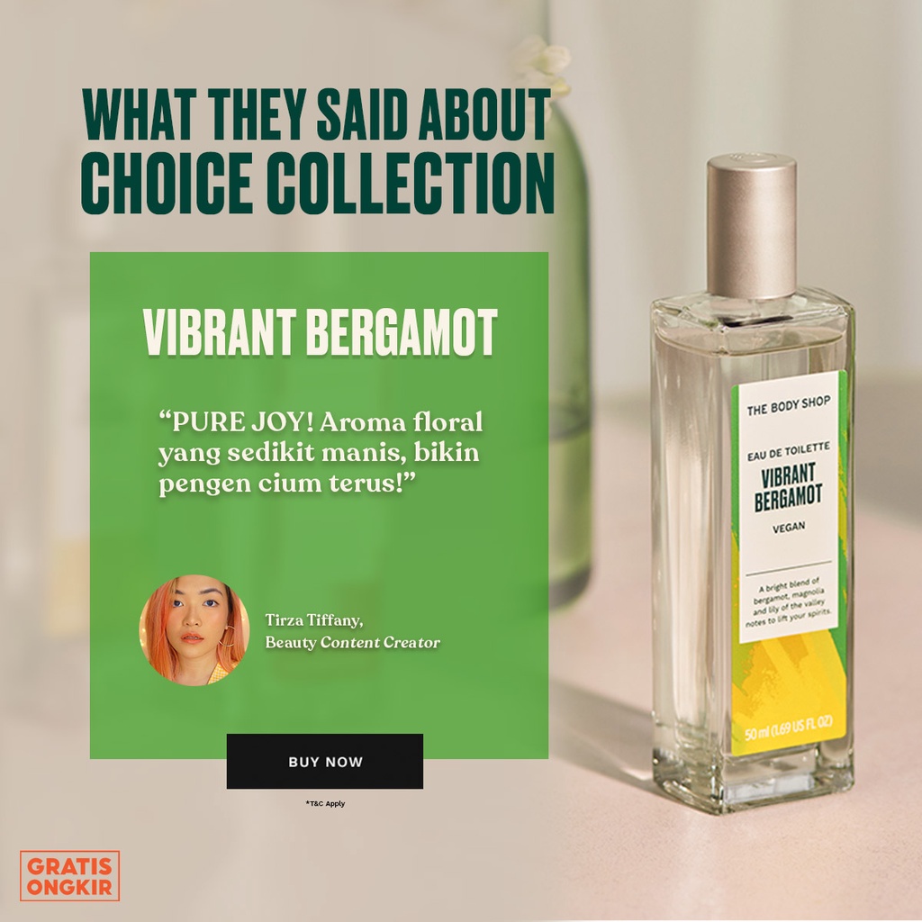 The Body Shop Vibrant Bergamot Eau De Toilette Parfum EDT 50Ml