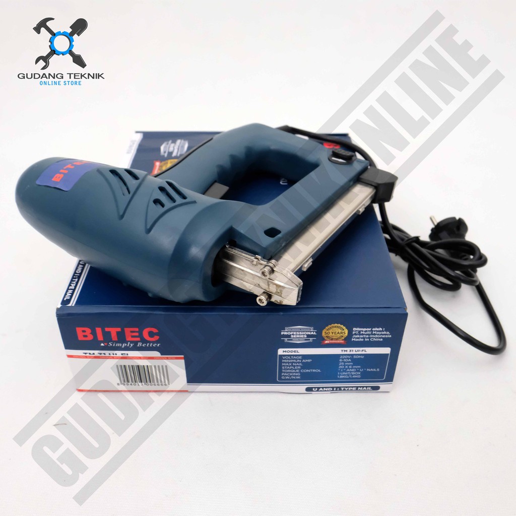 Mesin Paku Tembak Elektrik BITEC TM 31 UI-FL - Tacker Machine Electric Nailer Bitec TM31UI-FL