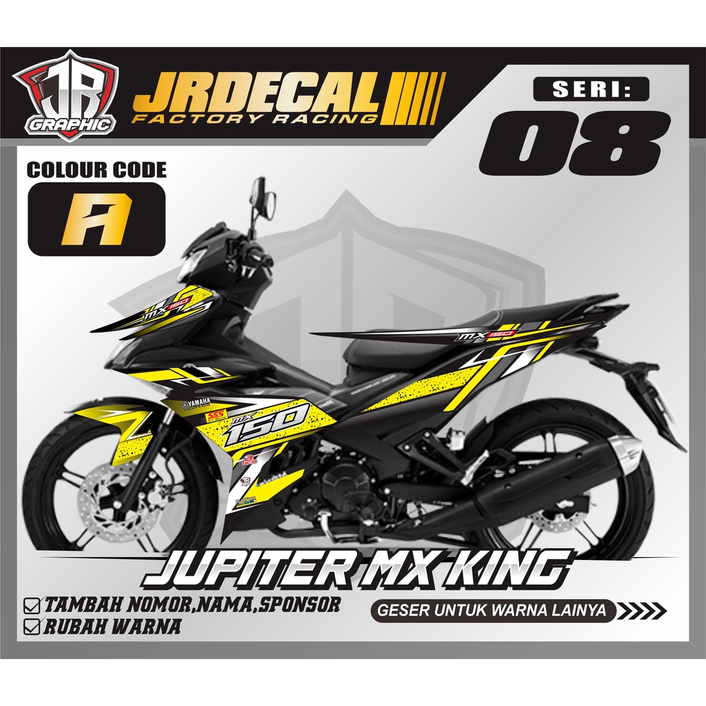 (BISA COD) STICKER STRIPING MOTOR JUPITER MX KING 150  SEMI FULL POLA PRESISI CUSTOM VARIASI KEREN S