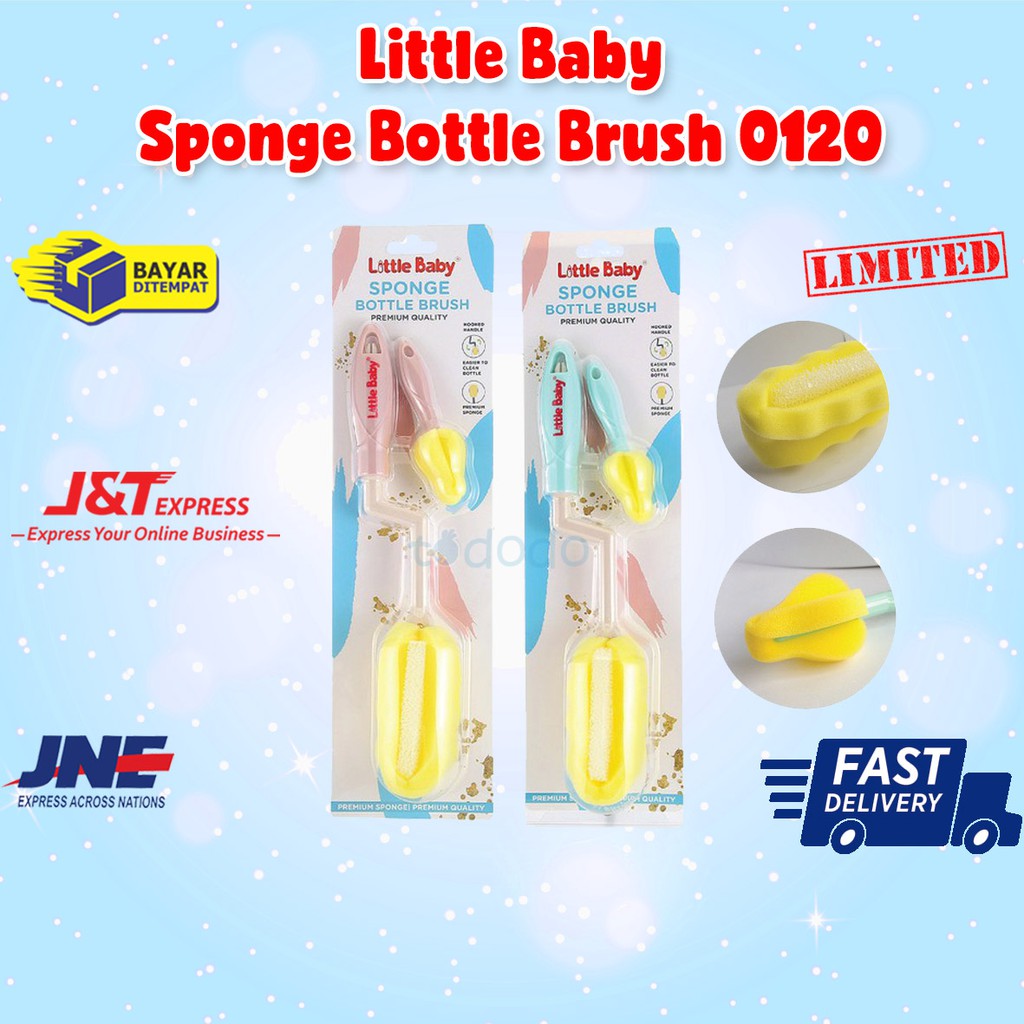Little Baby Sponge Bottle Brush 0120 - Sikat Botol