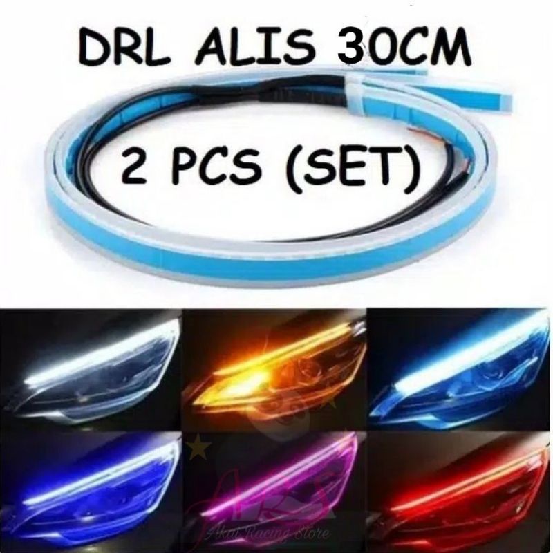 Lampu Alis 30cm 2 mode Running Isi 2 Nmax,Aerox,Vario,PCX, CBR150R,R15,ninja Dan motor Laen nya Dll