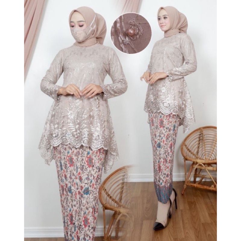 BA SETELAN KEBAYA TUNIK TULLE//KEBAYA WISUDA//KEBAYA PESTA//KEBAYA MODERN BY BA