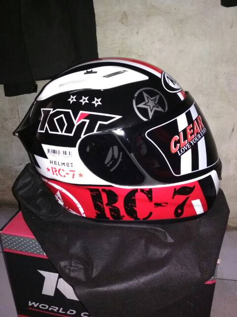 KACA Visor KYT RC7 SEVEN R10 K2R K2 RIDER VICTORY BENING - DARK HITAM